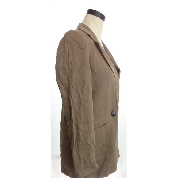 Madewell Oversized Brown Blazer Suit Jacket XXS Double Breasted Blazer Oversized - Picture 2 of 7